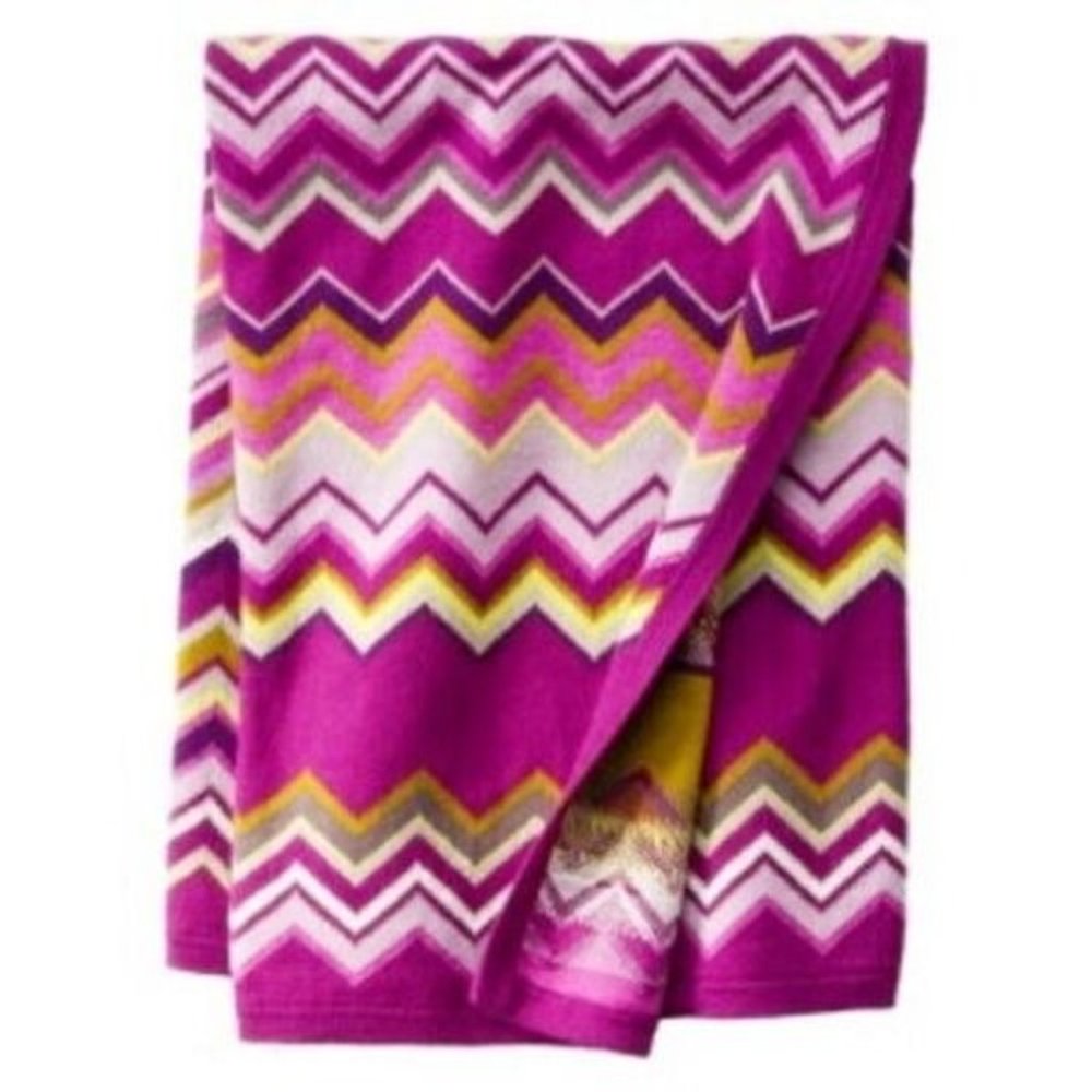 Missoni for Target Infant Baby Blanket - Rose Purple Silver Multi Chevron